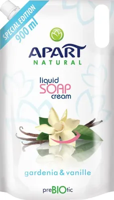 Obrázek produktu pro Apart Natural Prebiotic Refill kremowe mydło w płynie Gardenia & Vanille, 900 ml