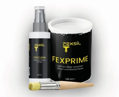 Produktbild von FEXSIL Set Haftgrundierung 125 ml, Fugenreiniger 100 ml, Pinsel