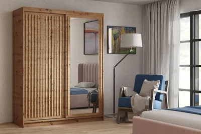 Produktbild von FurMeb24 2-türiger Schiebeschrank DALLAS 100 x 205 x 60 cm - Artisan