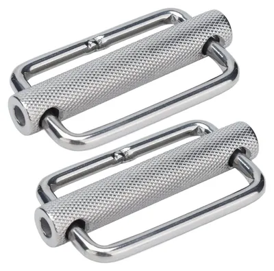 2 Schiebeschnallen aus Edelstahl, 40 mm, für Riemen