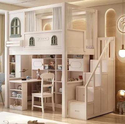 Produktbild von Hochbett Etagenbett mit Schreibtisch Doppelstockbett Bett Kinderzimmer
