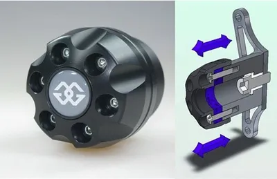Produktbild von Gilles Sturzpads Honda CBR600 PC35 schwarz CBR600F PC35