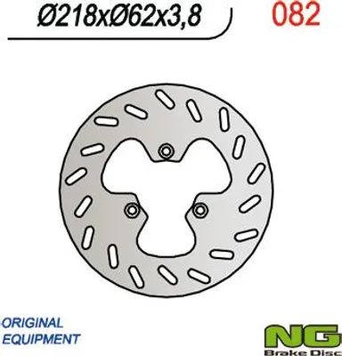 Productafbeelding van NG BRAKES remschijf rond, vast