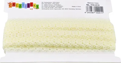 Produktbild von Spitzenband 15mm x 10m Ivory / Elfenbein
