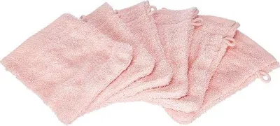 Immagine prodotto di Asciugamani in cotone rosa, set da 6 pezzi, 15x20 cm