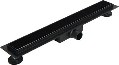 Produktbild von BADLAND Duschrinnen Edelstahl G-DRAIN NEXT 90 cm in Schwarz, Abfluss Befliesbar 2in1 | Komplettset Bodenablauf