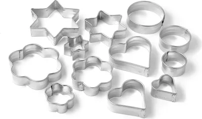 Image de Zenker Set de 12 emporte-pièces, emporte-pièces pour cookies, biscuits et fondant, différentes tailles et motifs variés, Quantité : 1 x Set de 12 pièces
