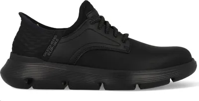 A black Skechers Slip-Ins shoe is shown from the side against a white background.