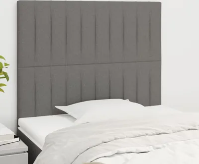 Produktbild von The Living Store Kopfteile 2 Stk. Dunkelgrau 90x5x78/88 cm Stoff
