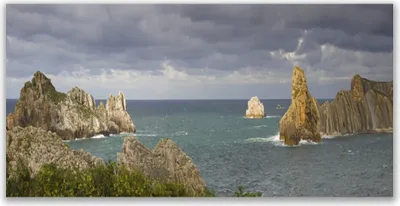Produktbild von Glasbilder 140x70 Wandbild Druck auf Glas Meer Felsen Landschaft