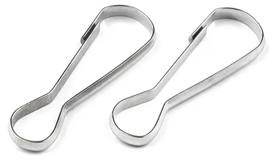 Produktbild von Mini-Karabiner aus Metall Karabinerhaken Simplexhaken Schlüsselband Variantenwahl, Farbe:silber, Größe:20 Stück | 32 x 10 x 2.5 mm