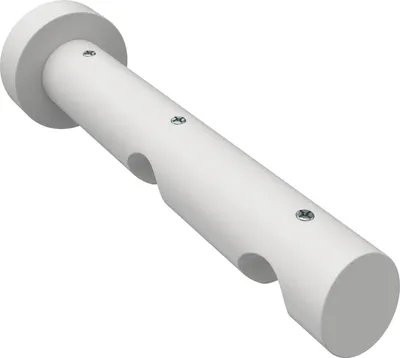 Produktbild von Interdeco Träger mit Abstand 9/15 cm / Wandhalterung für Gardinenstangen 20 mm Ø, 2-läufig Weiß, Typ Talent