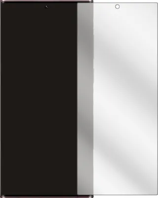 A product image showing a smartphone screen protector next to a smartphone.