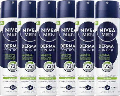 Zdjęcie produktu dla Nivea Men Deo Spray Derma Control Sensitive Pack 150ml 6-pack