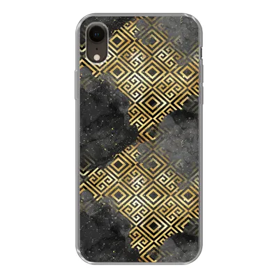 Produktbild von MuchoWow® Handyhülle Schutzhülle Hülle für iPhone XR Gold - Marmor - Muster Silikon Softcase Handy Hülle - Schutzdeckel