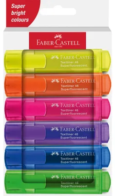 Zdjęcie produktu dla Zakreślacz Faber-Castell 254646 FABER-CASTELL TEXTLINER 1546, pudełko 6 sztuk