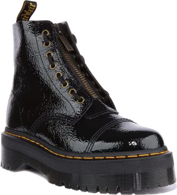 Produktbild von Dr Martens S clair Frauen Distressed  Plattform Stiefel Schwarz – undefined / Schwarzes