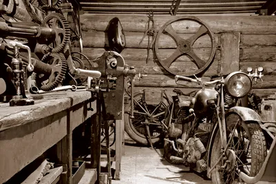 Produktbild von Fototapete - Vintage Garage 375x250cm - Vliestapete