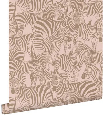 Produktbild von ESTAhome Tapete Zebras Braun und Rosa 50 x 900 cm