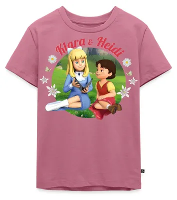 Produktbild von Spreadshirt Heidi Klara & Heidi Freundschaft Kinder Premium T-Shirt, 134/140 (8 Jahre), Mauve