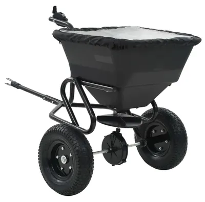 Produktbild von Streuwagen, 10-Gang-Betrieb, langlebiges PVC- und Stahl-Design, 125X74X79 cm, armeegrün