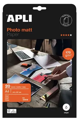 Obrázok produktu pre Fotopapier APLI A4 matný, 170g, 20 hárkov