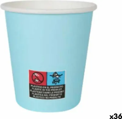 Obrázek produktu pro Sada kelímků algon kartonové jednorázové kelímky 200 ml modré 36 kusů (24 kusů)