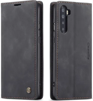 Obrázek produktu pro OnePlus Nord Pouzdro, RetroPolyuretanKožené Pouzdro s Funkcí Stojánku pro OnePlus Nord černé