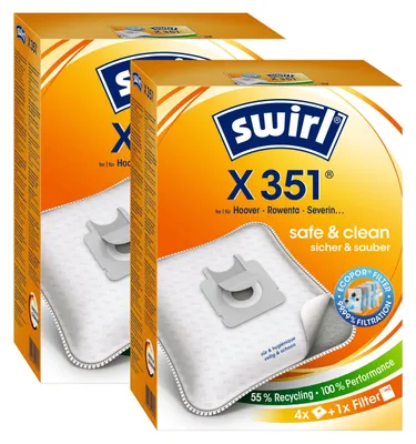 Produktbild von 2 x Swirl X 351 MP Plus AirSpace Staubsaugerbeutel Staubbeutel Microvlies