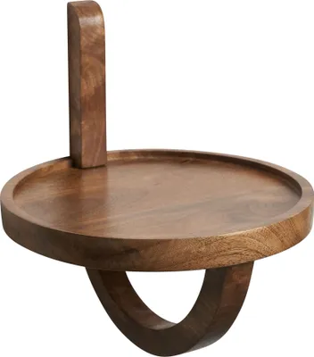 Produktbild von WOHNLING Wandregal 30x33x30 cm Massivholz Nachttisch Wand Hängeregal Regal Rund