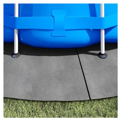 Produktbild von Schwimmbad-Unterlage aus Polyester-Geotextil in Hellgrau, 428 cm