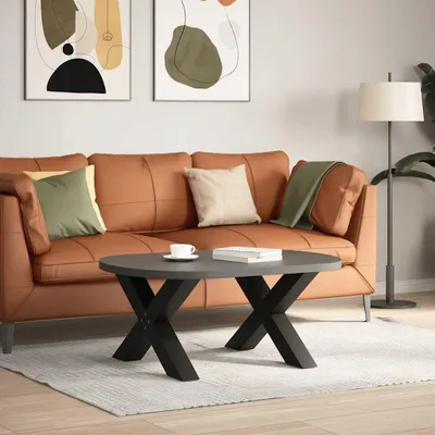 Produktbild von vidaXL Couchtischbeine X-Form 2 Stk. Schwarz 70x(42-43) cm Stahl