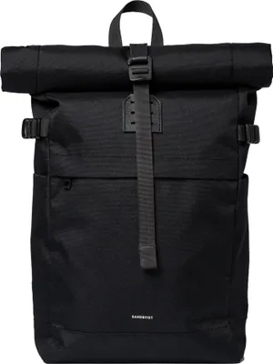 Produktbild von Sandqvist Icon Rolltop - Rucksack M 14" 60 cm (black/ black with black leather)