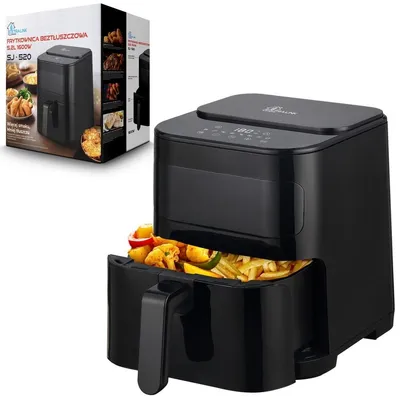 Zdjęcie produktu dla Extralink HOME AIR FRYER 5.2L EU SJ-520, Frytkownica na gorące powietrze, 5,2 l, 4 kg, 80 °C, 200 °C, Pojedyńczy