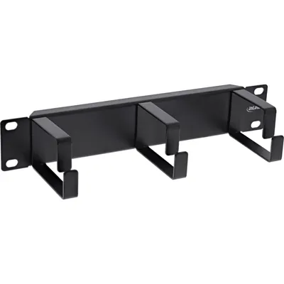Immagine prodotto di Pannello di gestione cavi InLine® 10", 3 staffe, RAL 9005, nero