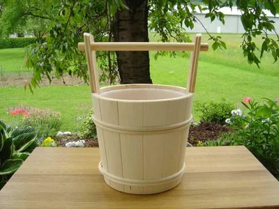 Produktbild von Achleitner Sauna Aufgusskübel Fichtenholz 5 ltr. mit Tragegriff 761