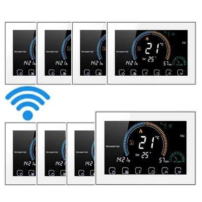 Zdjęcie produktu dla 8X Inteligentny programowalny termostat WiFi 5+1+1 Sześć okresów Sterowanie głosowe APP Kocioł wodny/gazowy Kompatybilny z Amazon Echo Google Home Tmall Genie