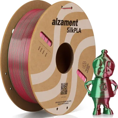 Image de Alzament PLA Silk Bicolore 1 kg Rouge-Vert