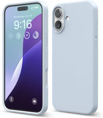 Produktbild von Elago Premium Silikonhülle für iPhone 16 Plus Hellblau
