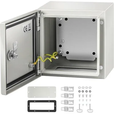 Obrázek produktu pro Ocelová elektrická skříň - 8 x 8 x 6 palců - uhlíková ocel - IP65