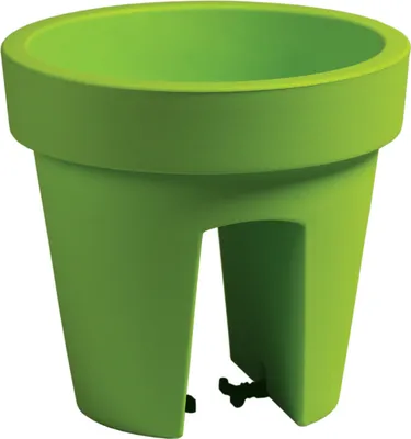 Produktbild von Balkonkiste Blumenkasten Geländerkasten Balkonkasten Geländertopf 24,5 cm | 5 L Lime Balkon-Blumenkasten oval