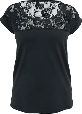 Obrázek produktu pro Urban Classics Dámské tričko s krátkým rukávem Dres černá XS