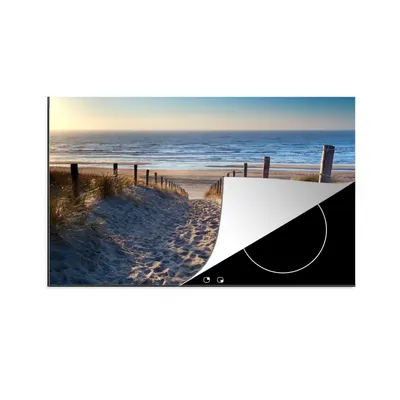 Produktbild von KitchenYeah© Herdabdeckplatte Sand - Strand - Düne - Meer - Sommer , 81x52cm, Küche Deko, Glaskeramikkochfeld Herdabdeckung, Abdeckplatte fùr Kochfeld