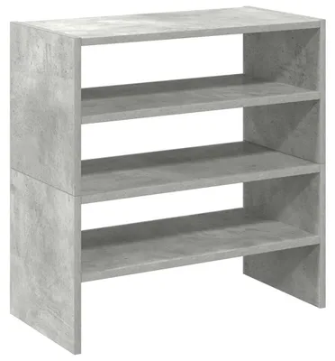 Produktbild von vidaXL Schuhregale 2 Stk. Stapelbar Betongrau 60x30x30,5 cm