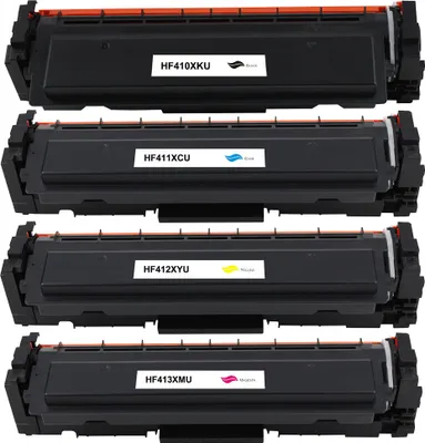 Produktbild von Tonerpatronen Kompatibel HP 410X/410A CF410X, CF411X, CF413X, CF412X 4 Toner alle Farben für HP Color Laserjet PRO M 450s, 452, 452 DN, 452 DW, 452 NW, 470 und HP MFP M Series