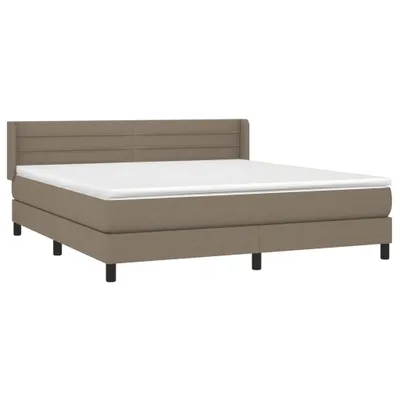 Produktbild von Boxspringbett mit Matratze Taupe 160x200 cm Stoff