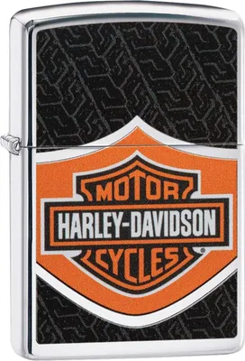 Produktbild von Zippo Feuerzeug Harley Davidson Logo black und orange 60004741