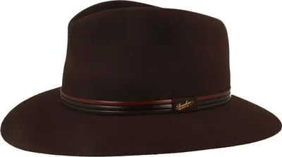 Borsalino Outdoor Traveller Filzhut Country mit dreifarbiger Lederband-Garnitur in braun