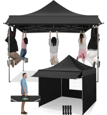 Produktbild von COBIZI Pavillon 3x3 Wasserdicht Stabil Winterfest mit Markisen,Schwarz
