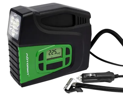 Image de Compresseur d'air avec éclairage LED, 120 W, 12 V, gonflage rapide, pression maximale de 100 psi